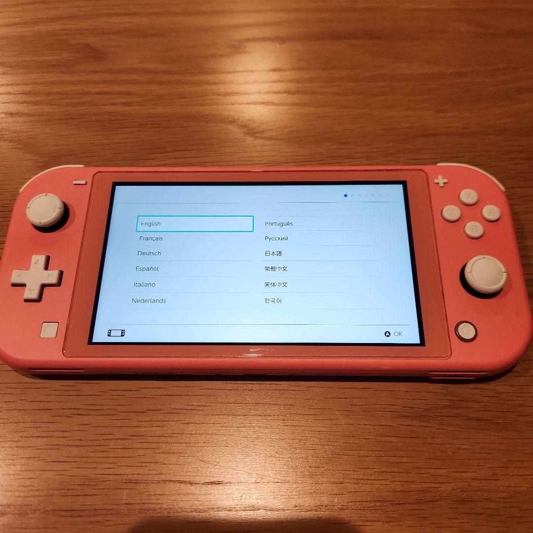 Nintendo Switch Lite コーラルピンク 本体　あつ森カセット