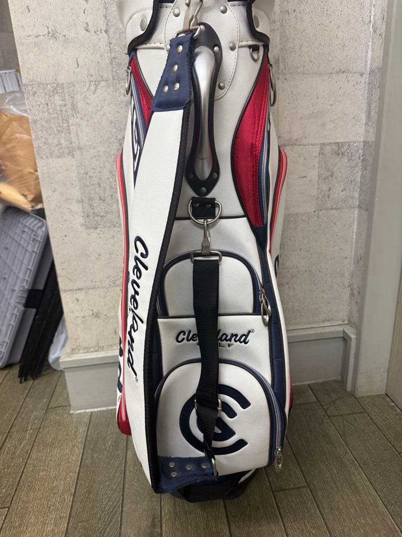 Cleveland Golf キャディバッグ ホワイト/ネイビー/レッド