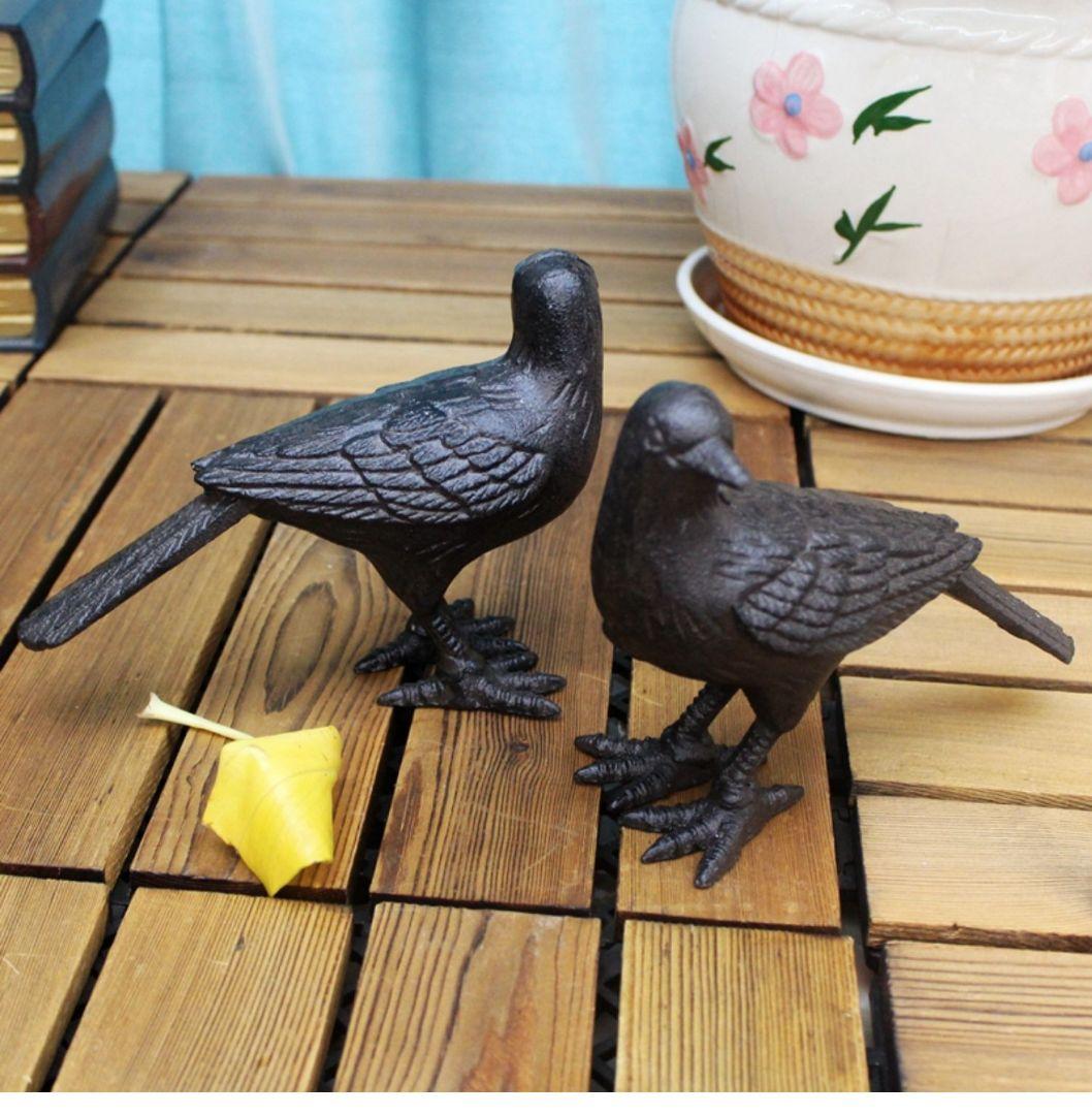 鉄器 小鳥 庭リビングテレビ棚 ワイン棚 玄関 本棚 装飾品 工芸品 置物