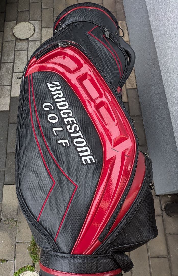 ルーニーボーイBRIDGESTONE GOLF キャディバッグ 黒赤