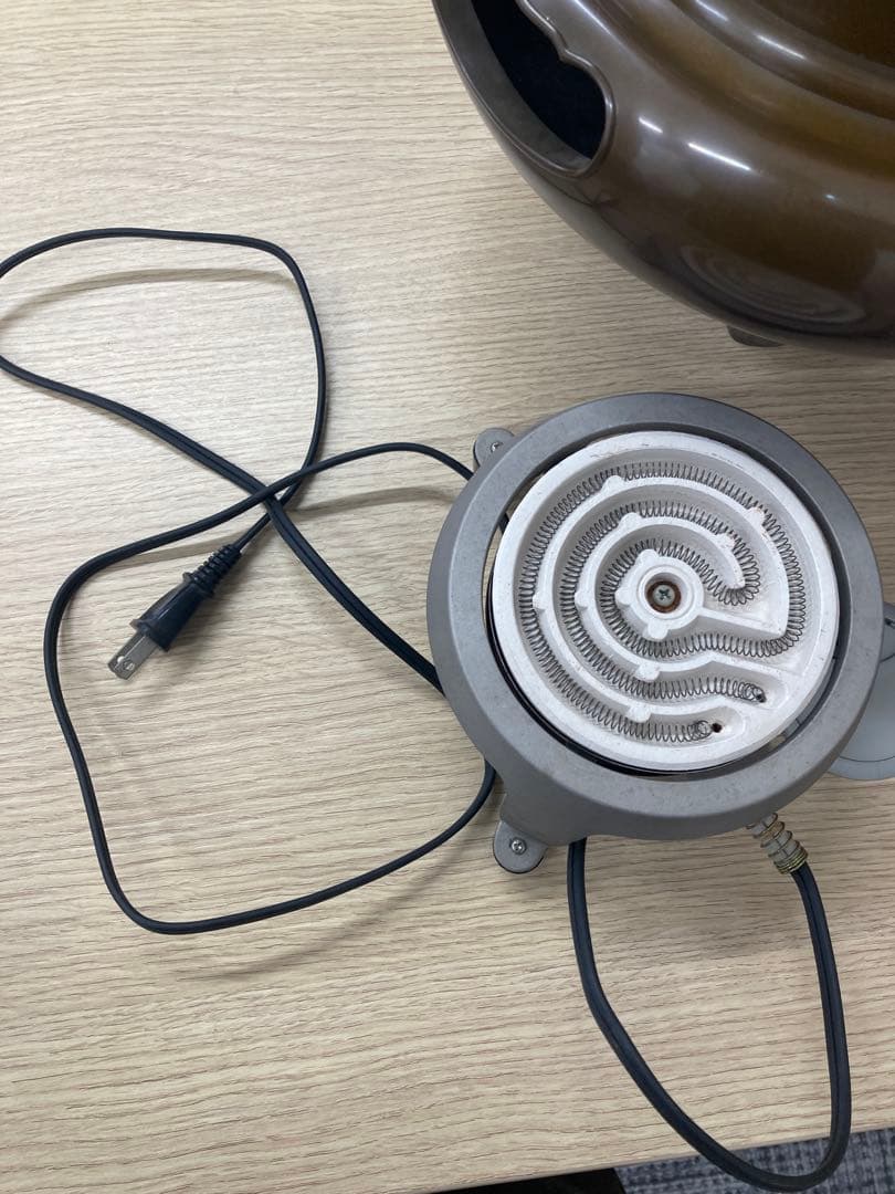 コンロ動作確認済み！　唐銅 風炉 風炉釜 茶釜 茶道具