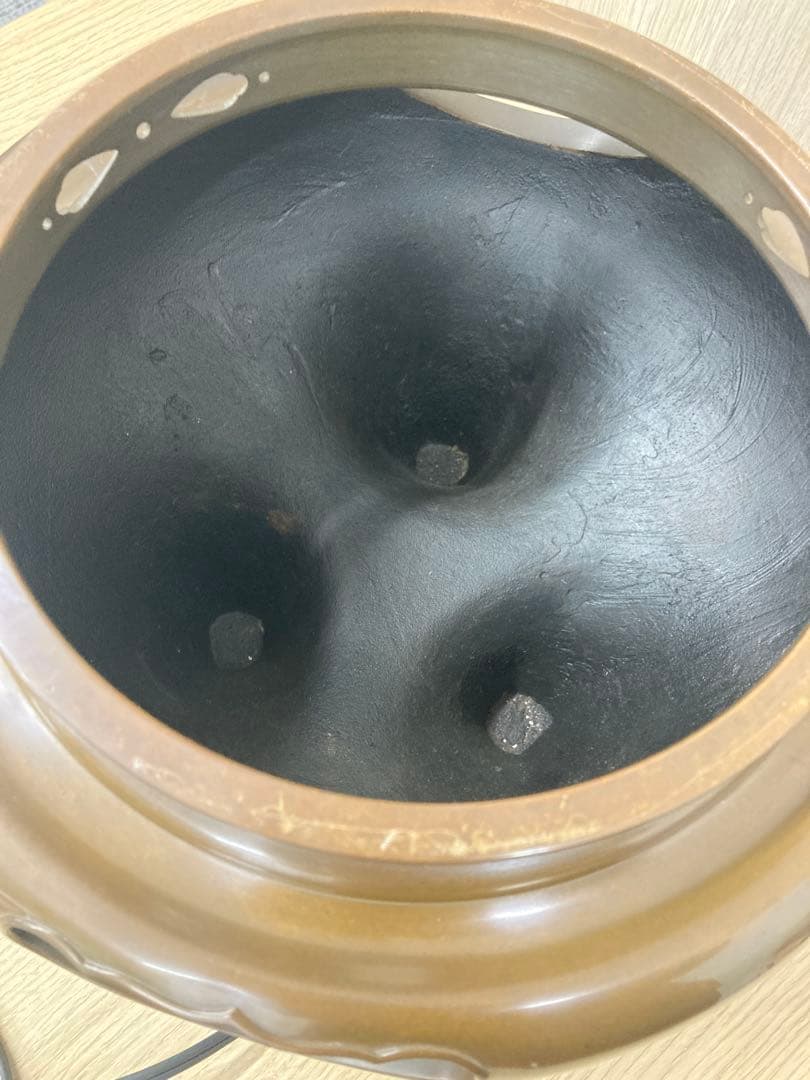 コンロ動作確認済み！　唐銅 風炉 風炉釜 茶釜 茶道具