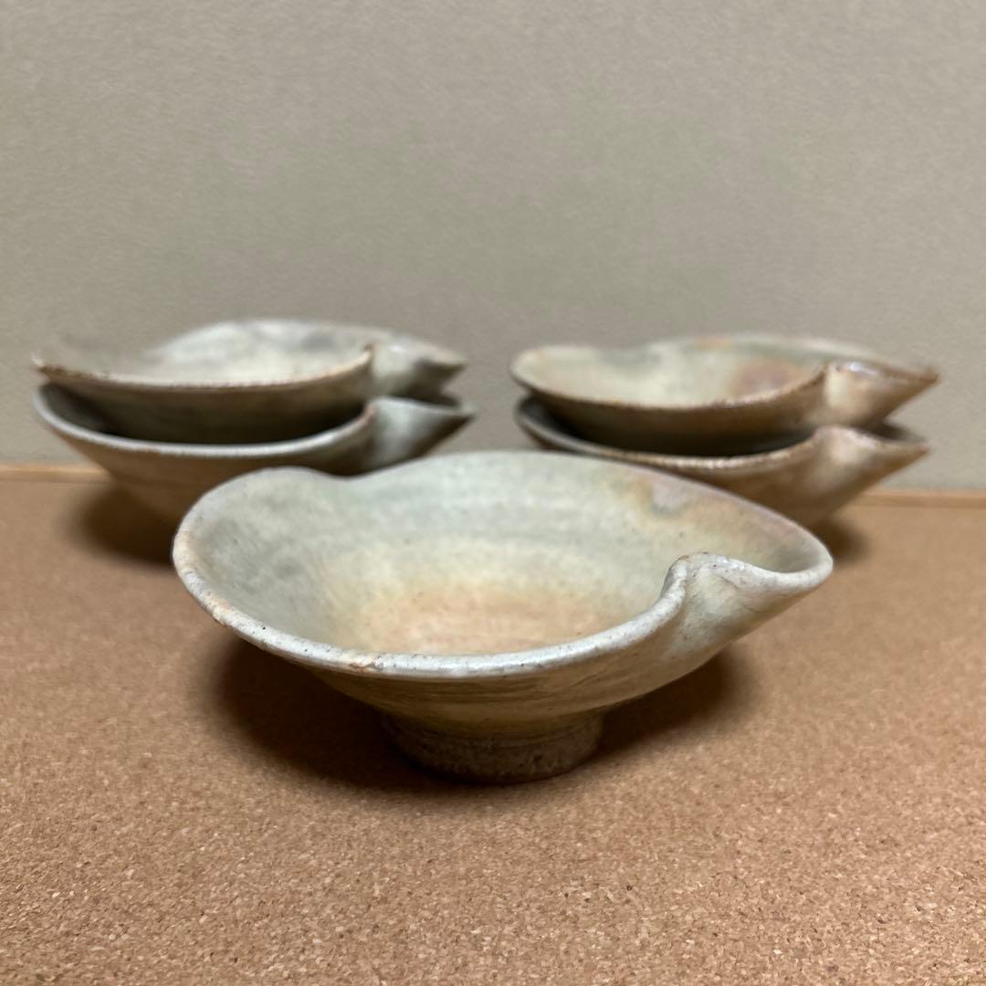 伊賀焼　土楽　土楽窯　蓮弁　深向付　深鉢　5客セット　福森雅武