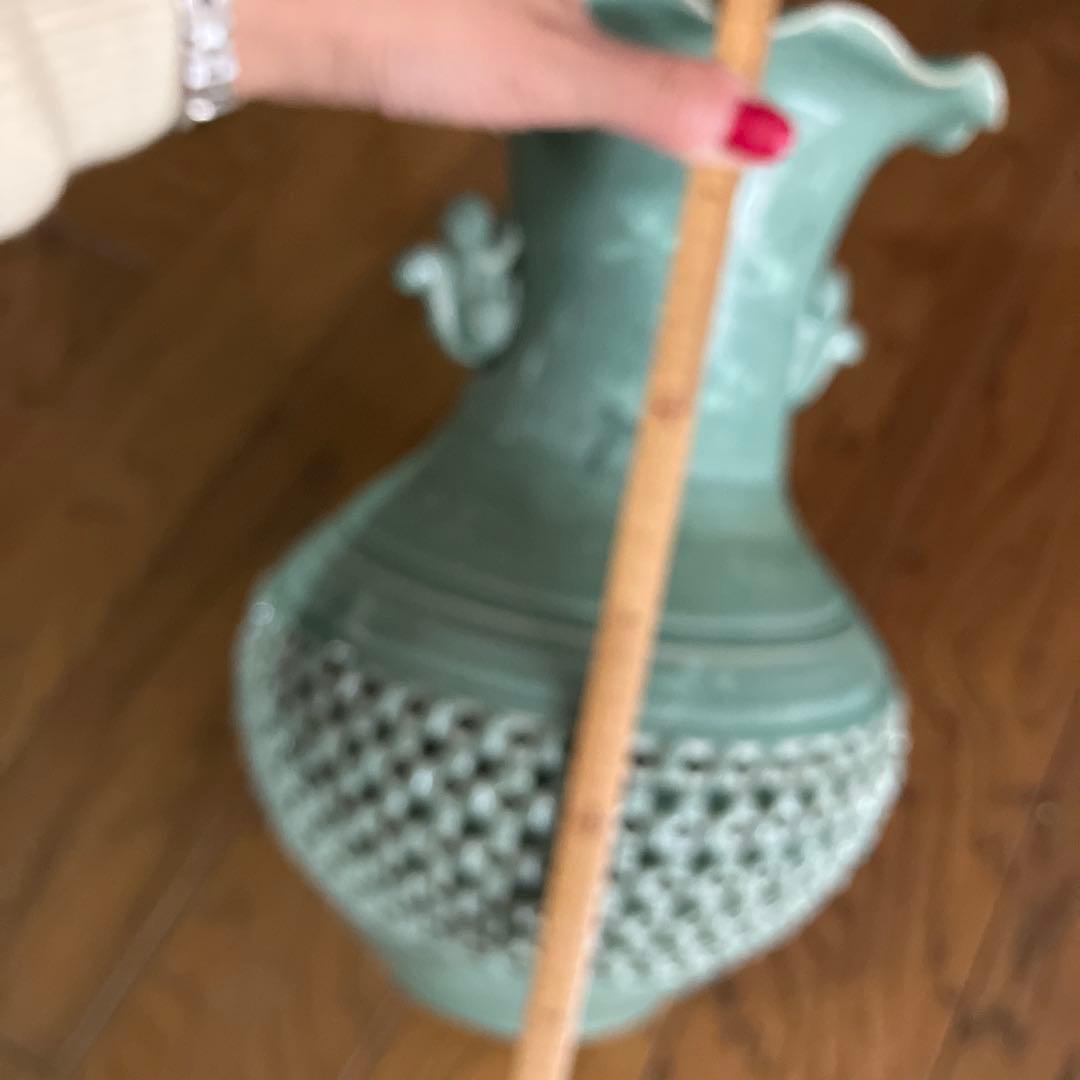 R★翠堂　高麗青資　花瓶　高さ30センチ