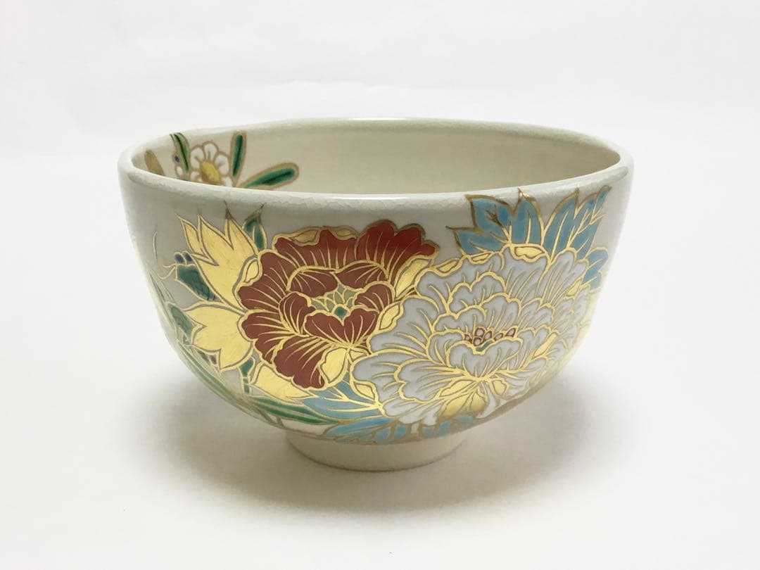 茶道具 古物品 茶碗 四季の花 宮川 香雲 木箱入