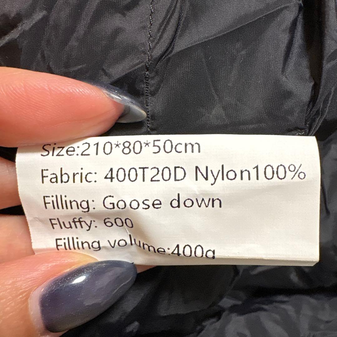 美品✨ キャンプグリーブ 寝袋 ブラック 黒 マミー型 羽毛寝袋 キャンプ