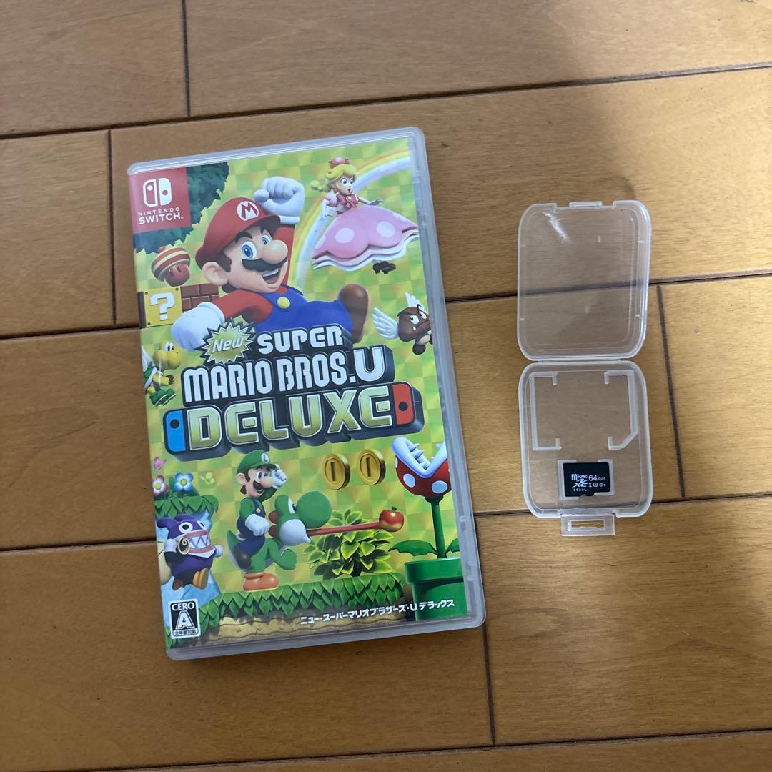 Nintendo Switch本体、マリオU、Joy-Con3組、microSD