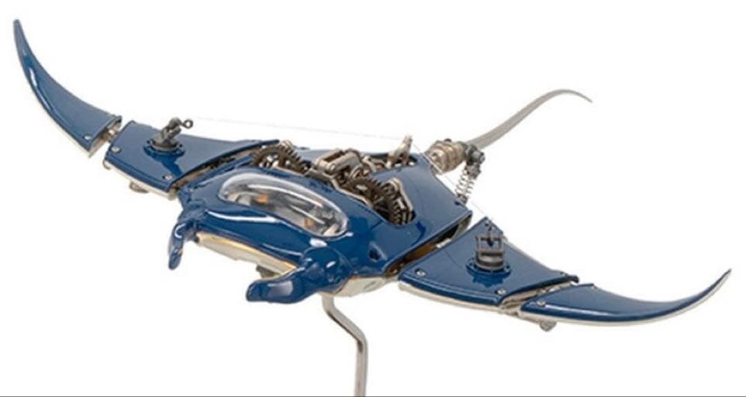 【正規品】スチームパンク メカニカルマンタ 金属ギア可動 組み立て不要　完成品