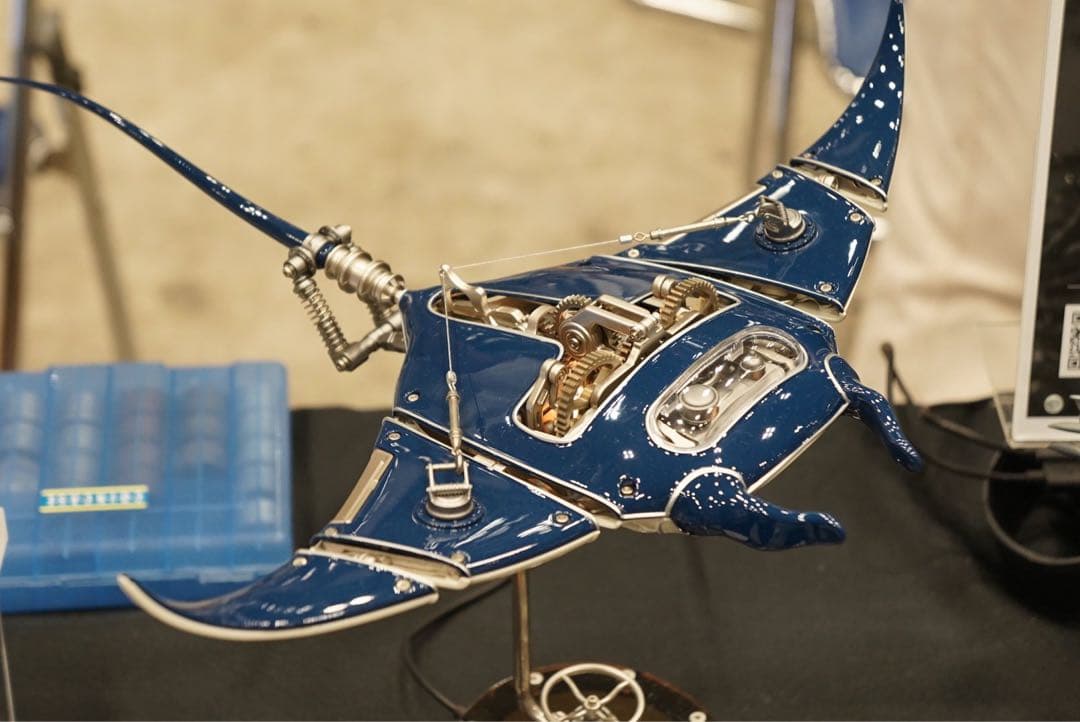 【正規品】スチームパンク メカニカルマンタ 金属ギア可動 組み立て不要　完成品