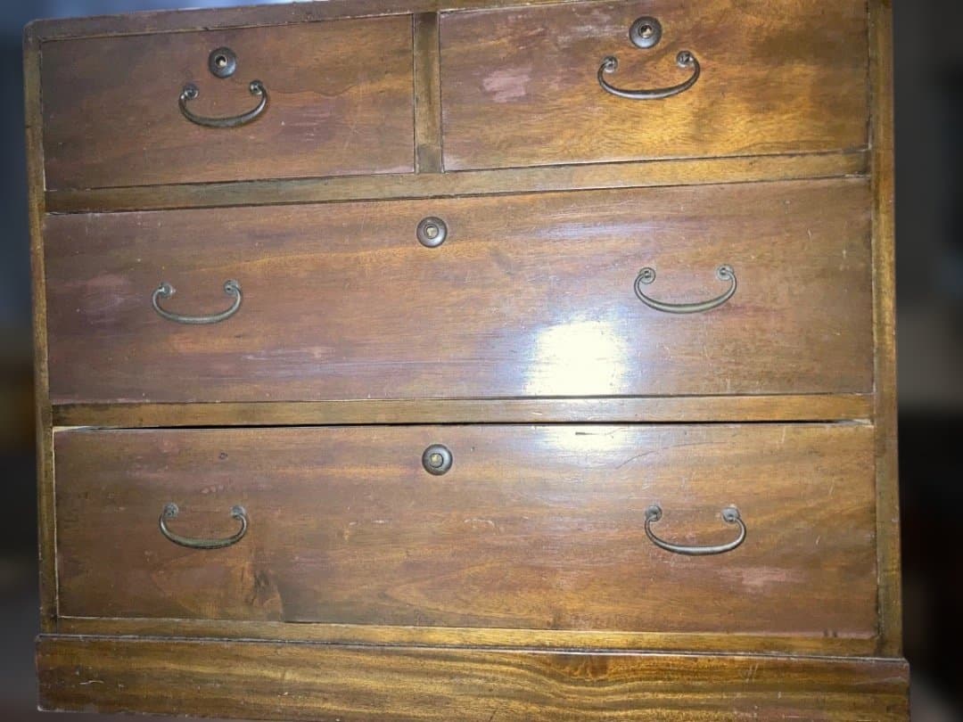 木製タンス 引き出し ダークブラウン