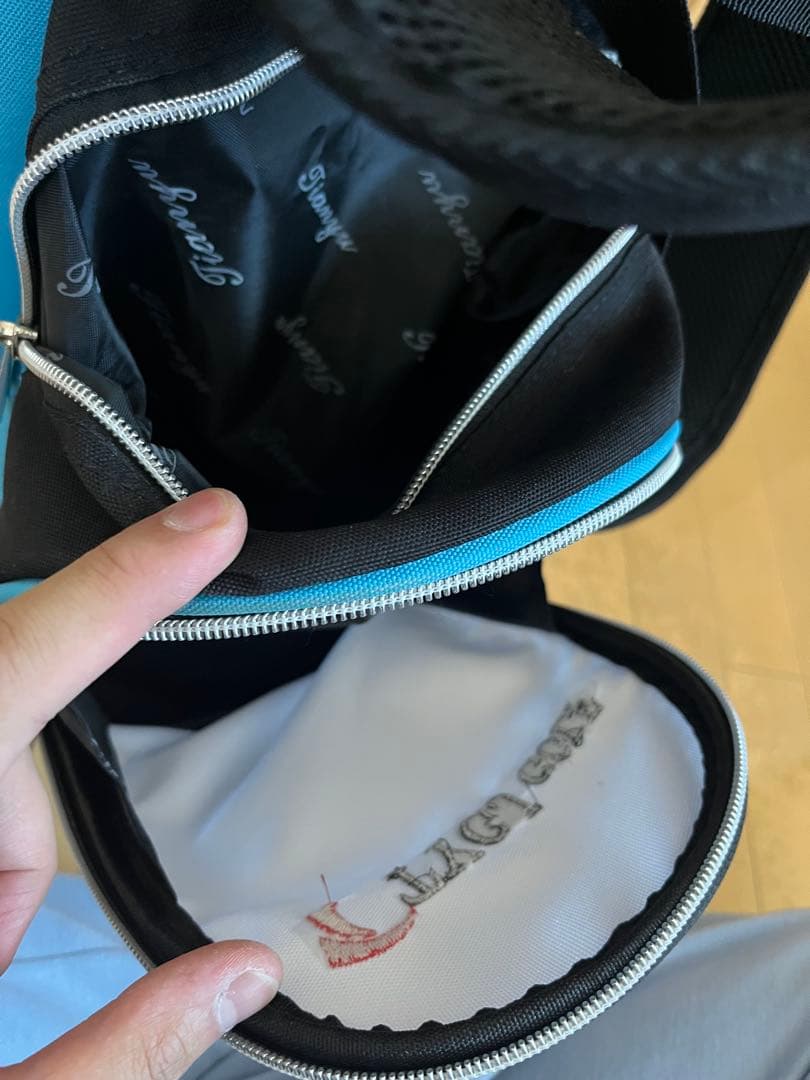 【ほぼ未使用】TYGJ golf キャディバッグ スタンド型 ブラック/ブルー