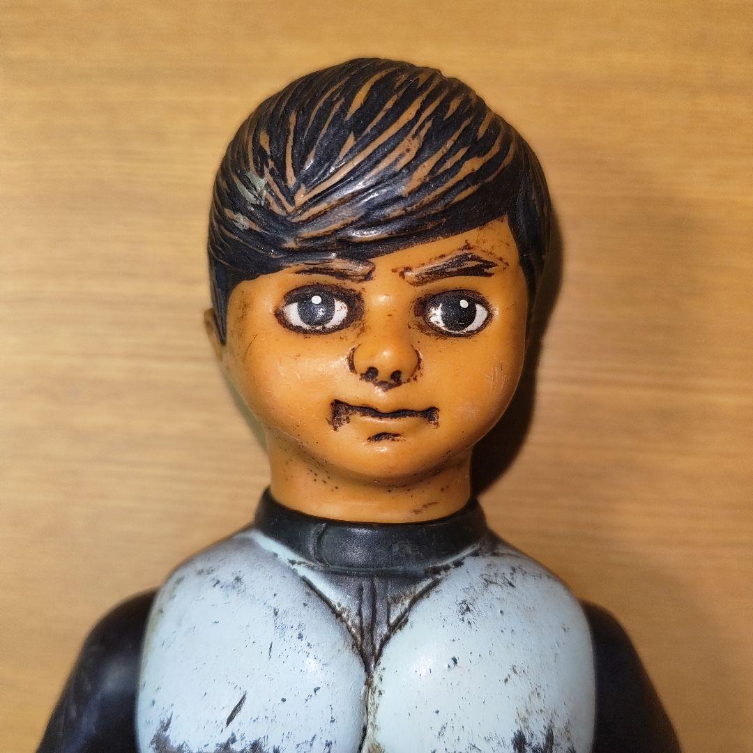 週休価格　旧バンダイ　面とれ　仮面ライダー1号　マスク無し　25センチ