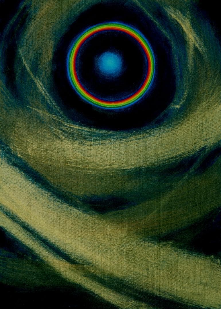 油絵 菅家令子 絵 絵画インテリア額付(黒) F4-G232023 風景祈り希望