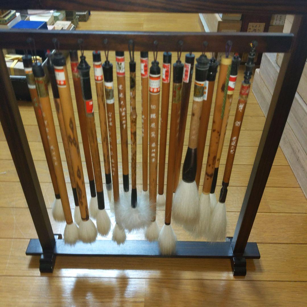 紫檀材　筆架（筆吊り）