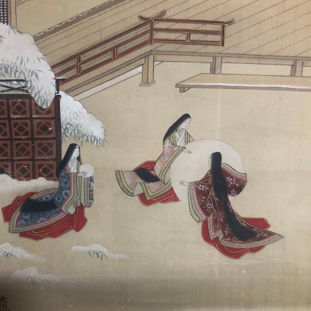 蔵の中にあった土佐光孚筆大和絵三幅対二重箱入