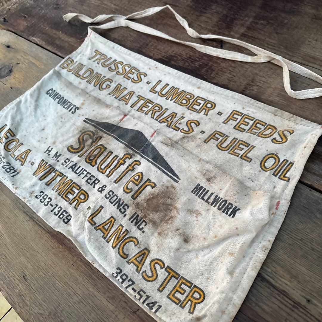 アメリカ ヴィンテージ ワークエプロン Stauffer 当時物