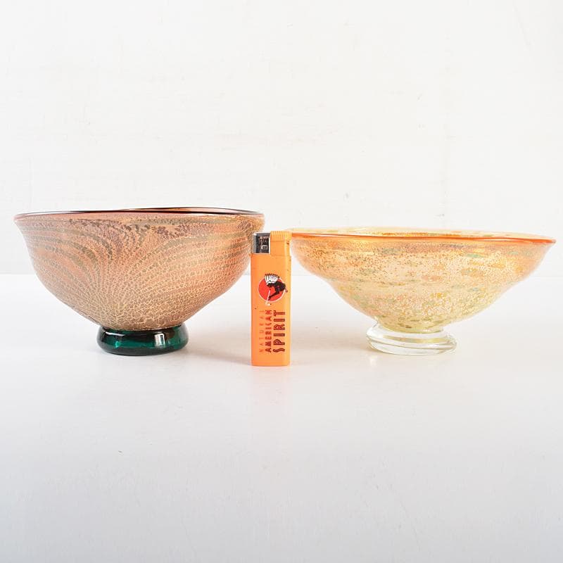 ガラス作家　高松敬子作　鉢　器　2点まとめて　D　R7510