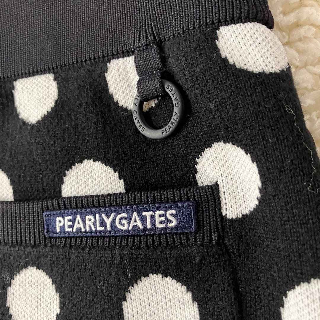 【35,200円新品】パーリーゲイツ ウール混 ジャカードロゴドット柄スカート