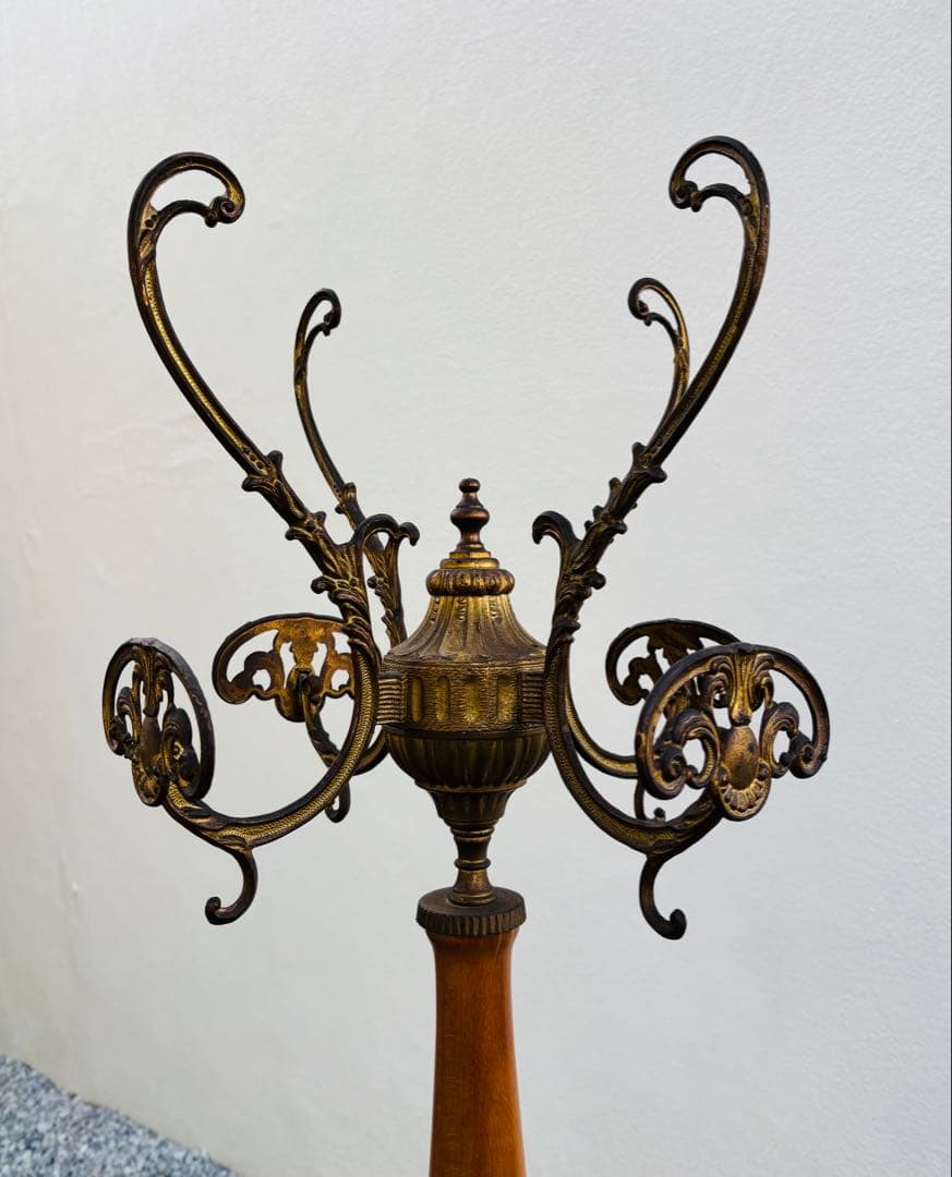 イタリア アンティーク コートラック ポールハンガー