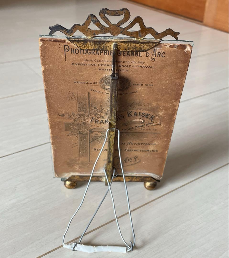 フランスアンティーク フォトフレーム　ガーランド装飾　フォトカード