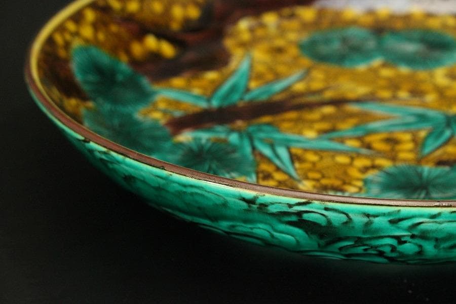 古九谷写 色絵 皿 φ30.5㎝(メ1056-3)