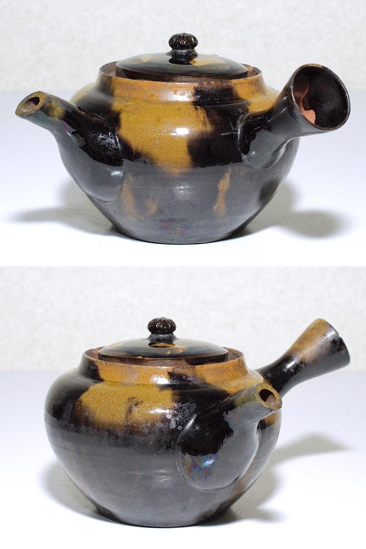19世紀 平佐焼 鼈甲釉 急須