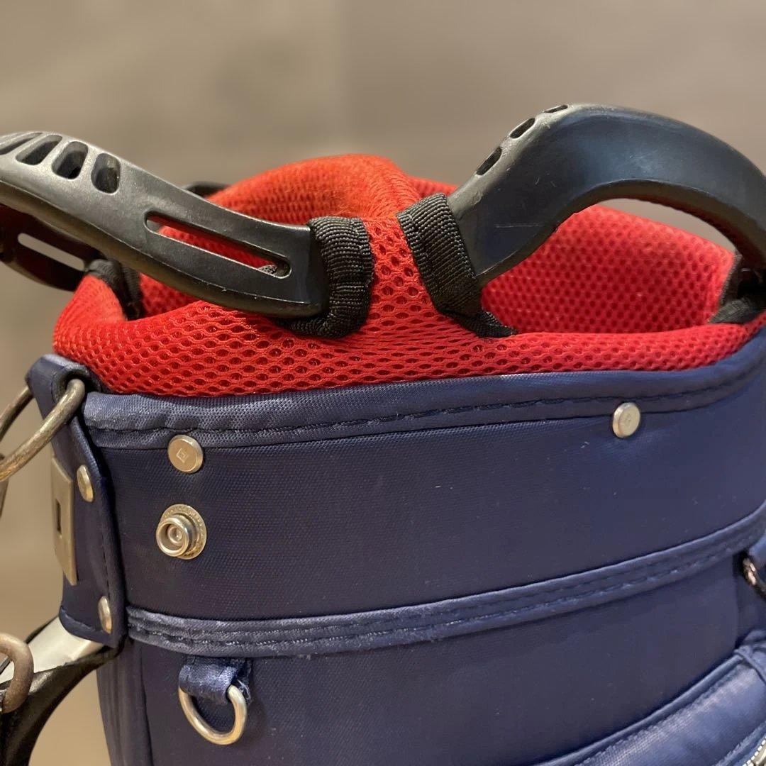 オノフ　ネイビー ナイロン キャディバッグ