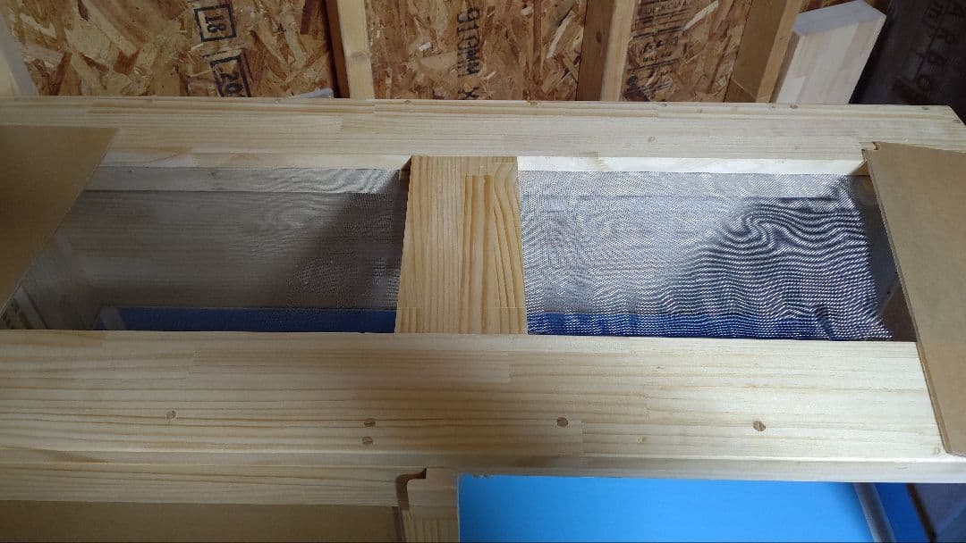 パイン集成材20ミリ幅120縦50奥行50蜜蝋仕上げ！パネルヒーター取付対応