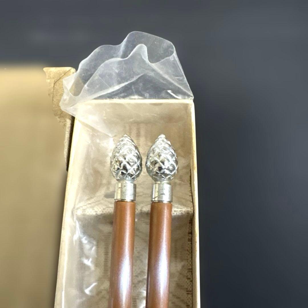 C,★ 火箸 3つ(桐実頭 菊頭 菊蕾頭)・2つセット・灰匙