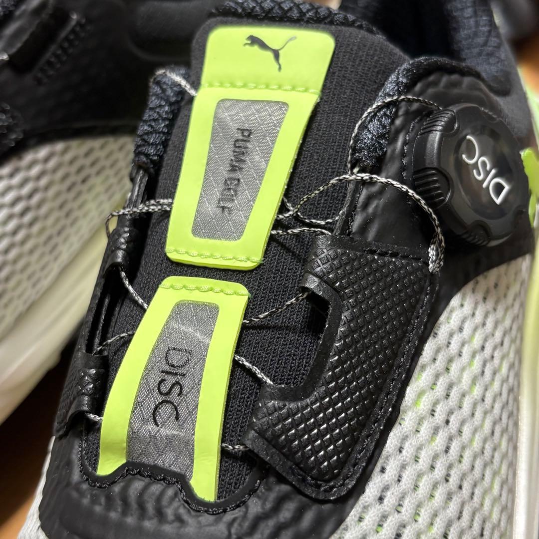 Puma DISC ゴルフシューズ ホワイト/ブラック/ライム　プーマ　26cm