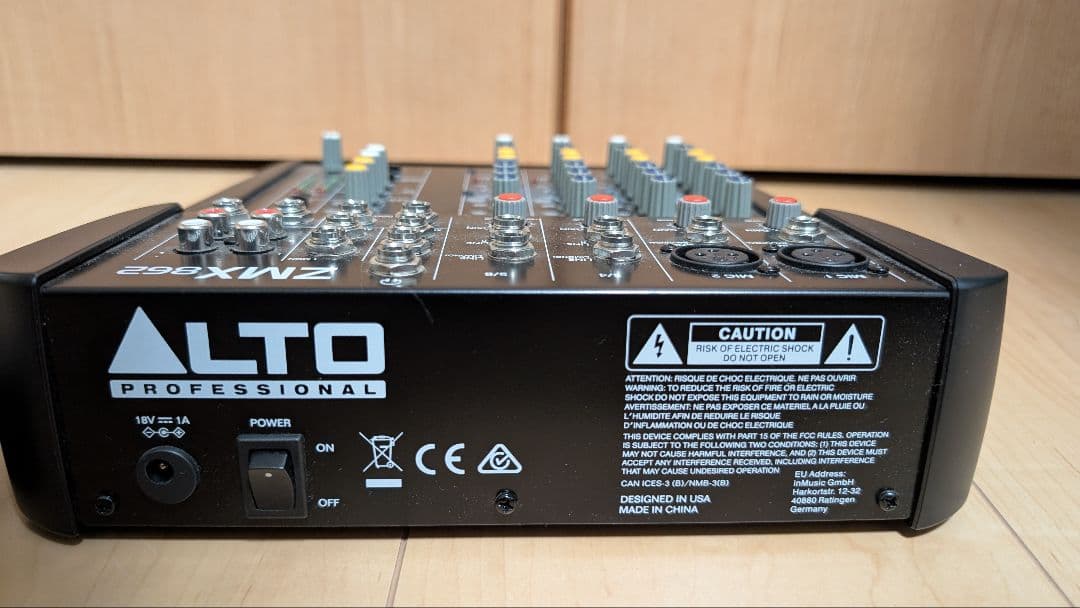 ALTO ZMX862 DJミキサー 6チャンネル