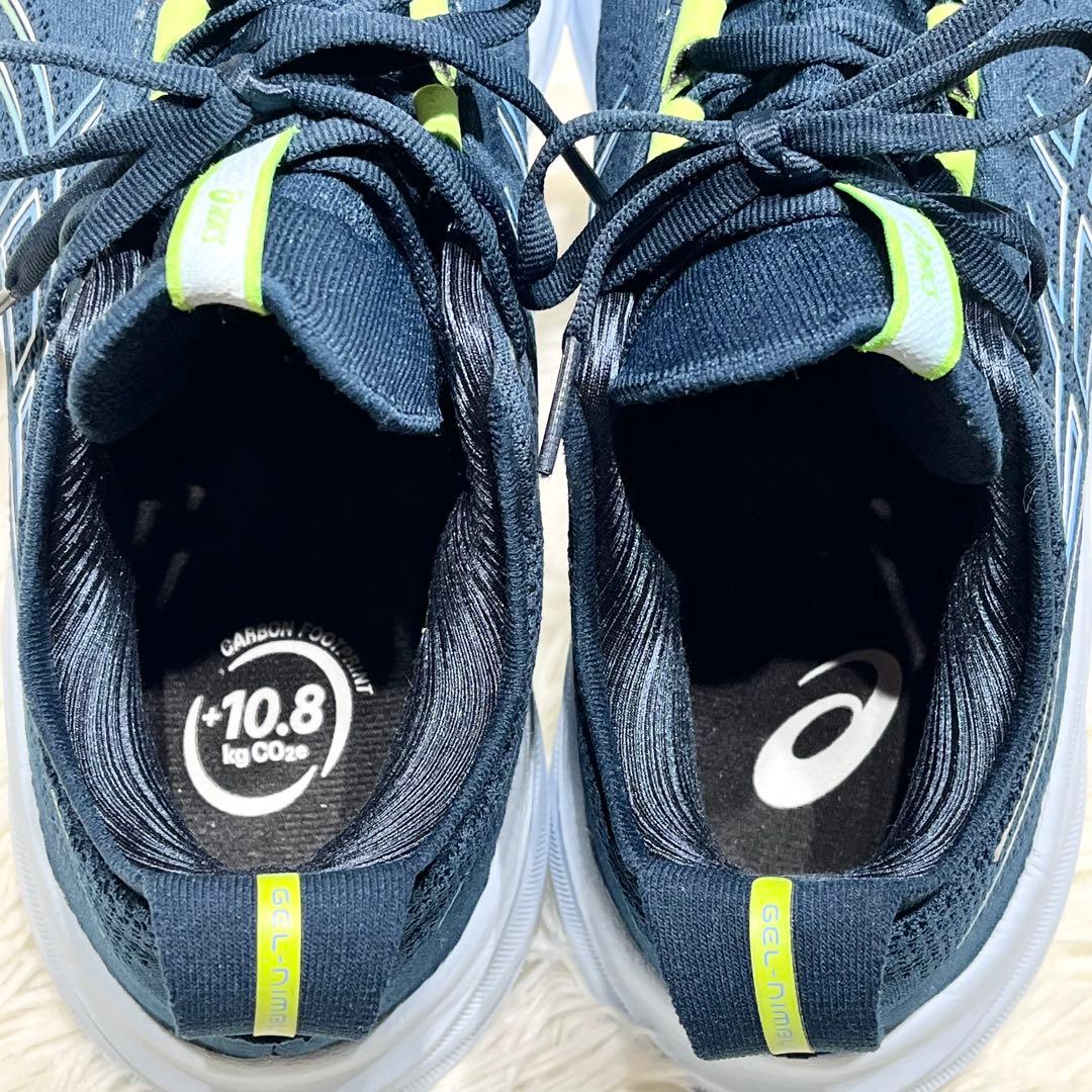 極美品☆アシックス ゲルニンバス26 ブルー 26.5㎝ ランニング ジョギング