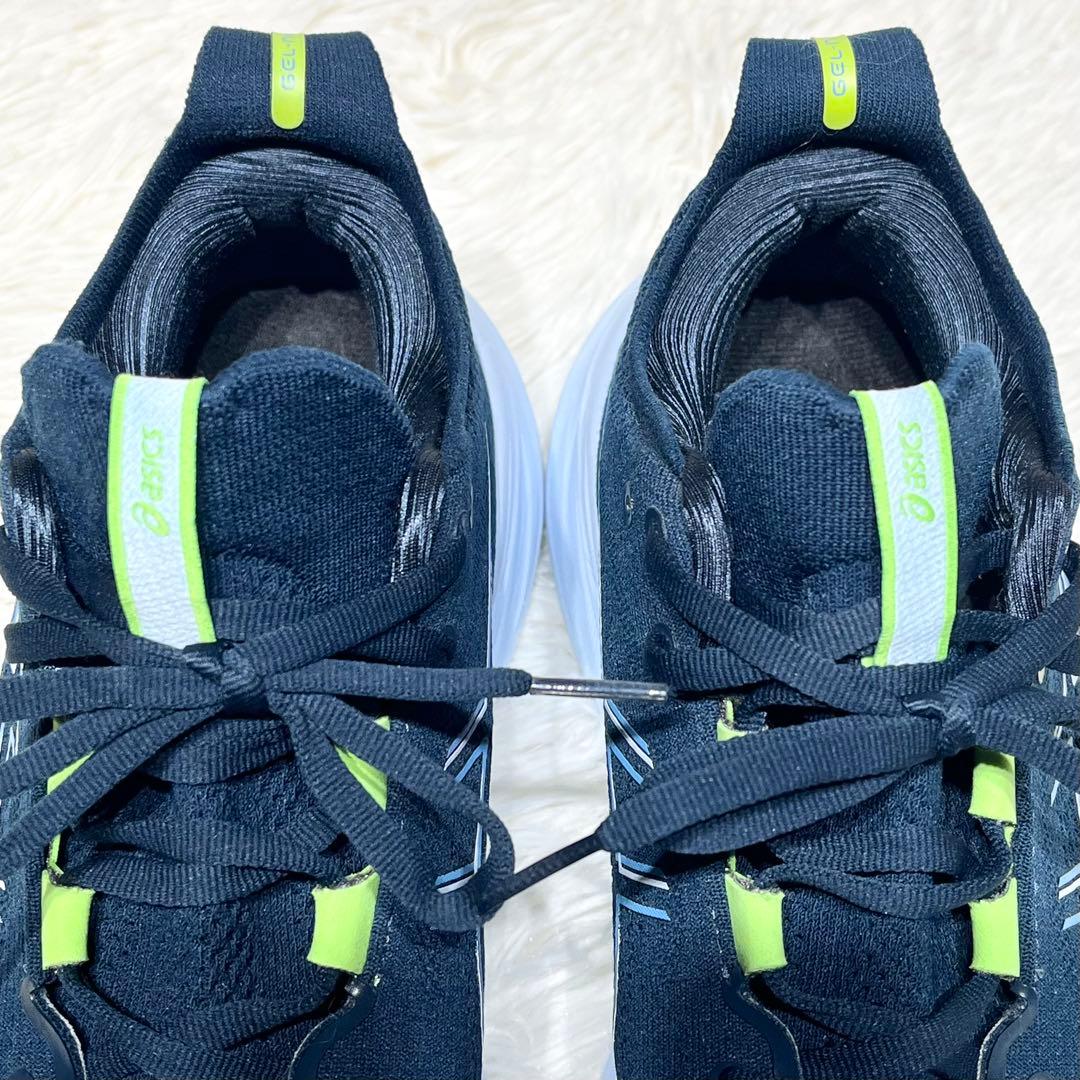 極美品☆アシックス ゲルニンバス26 ブルー 26.5㎝ ランニング ジョギング