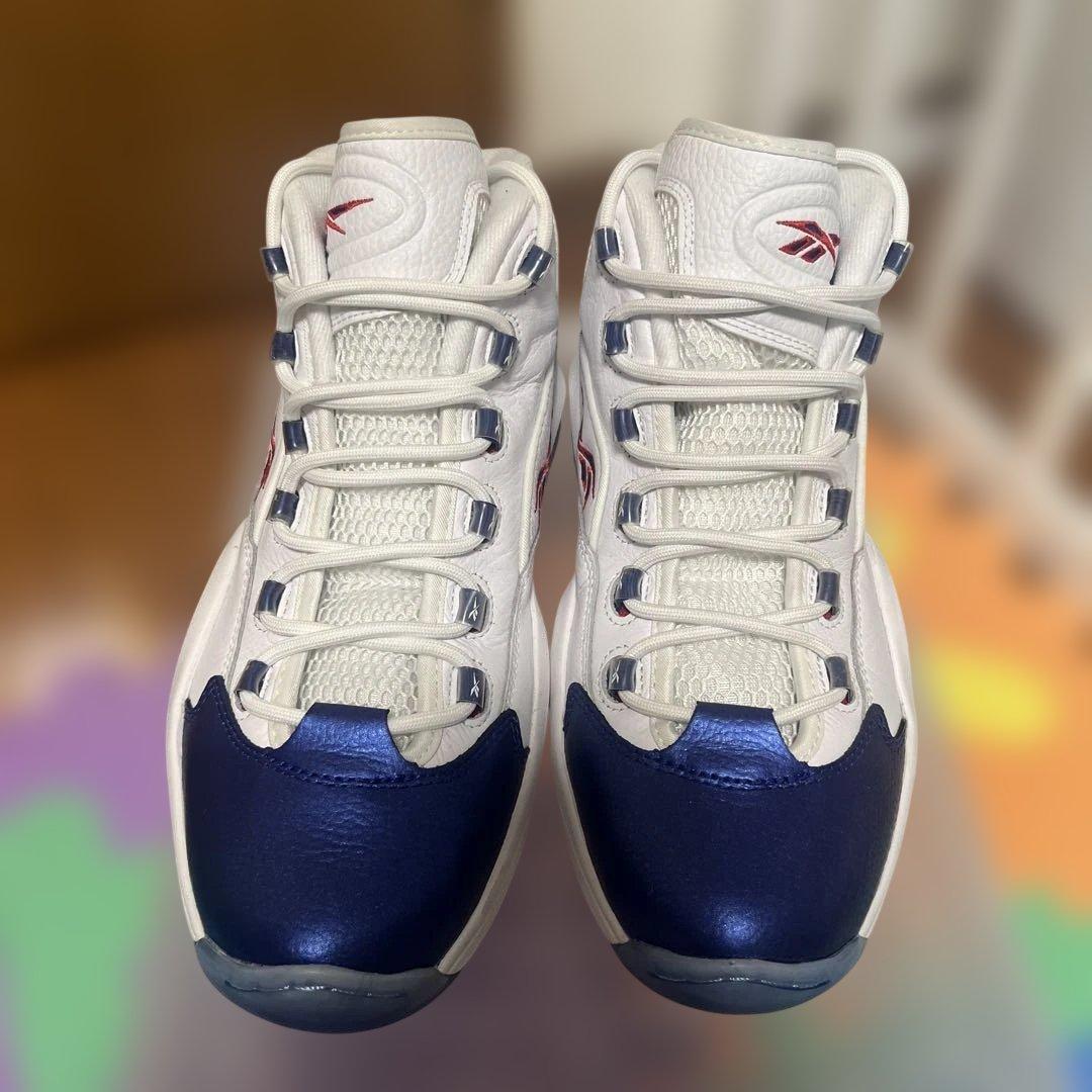 Reebok question midバスケットシューズ ホワイト/ネイビー
