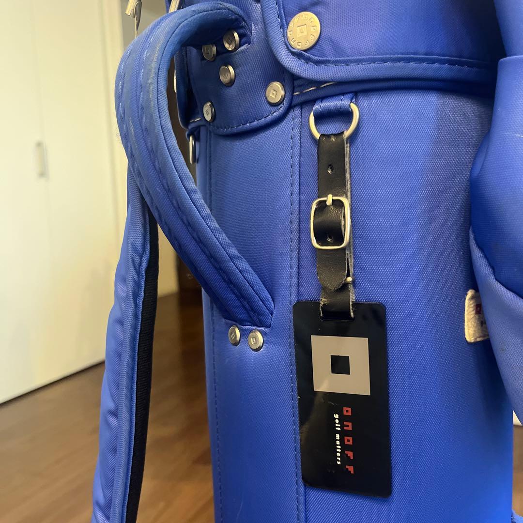 オノフ　青色 キャディバッグ ショルダーストラップ付き