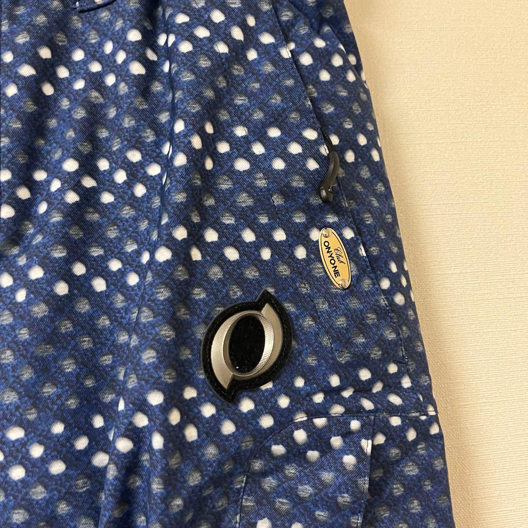 【入手困難】on yo ne スキーウェア ユニセックス 青・黄・白 幾何学模様