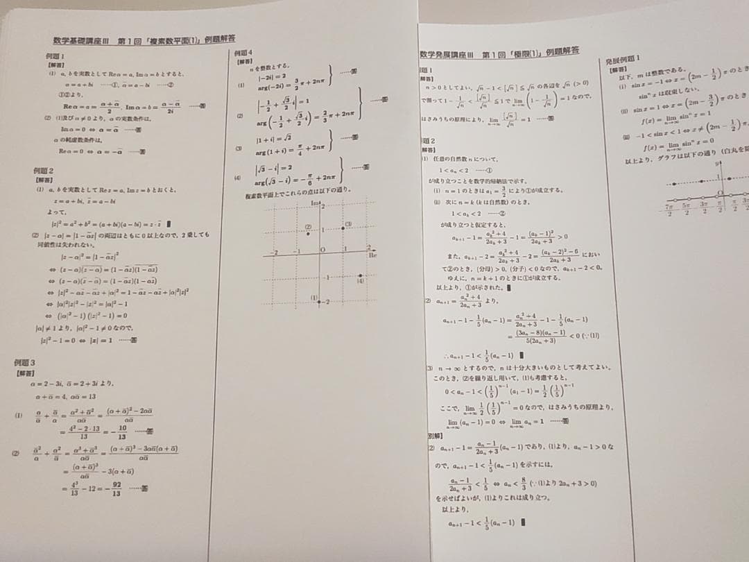 鉄緑会の高2数学基礎発展講座Ⅲ例題練習解答フルセット　駿台　河合塾　東進　SEG