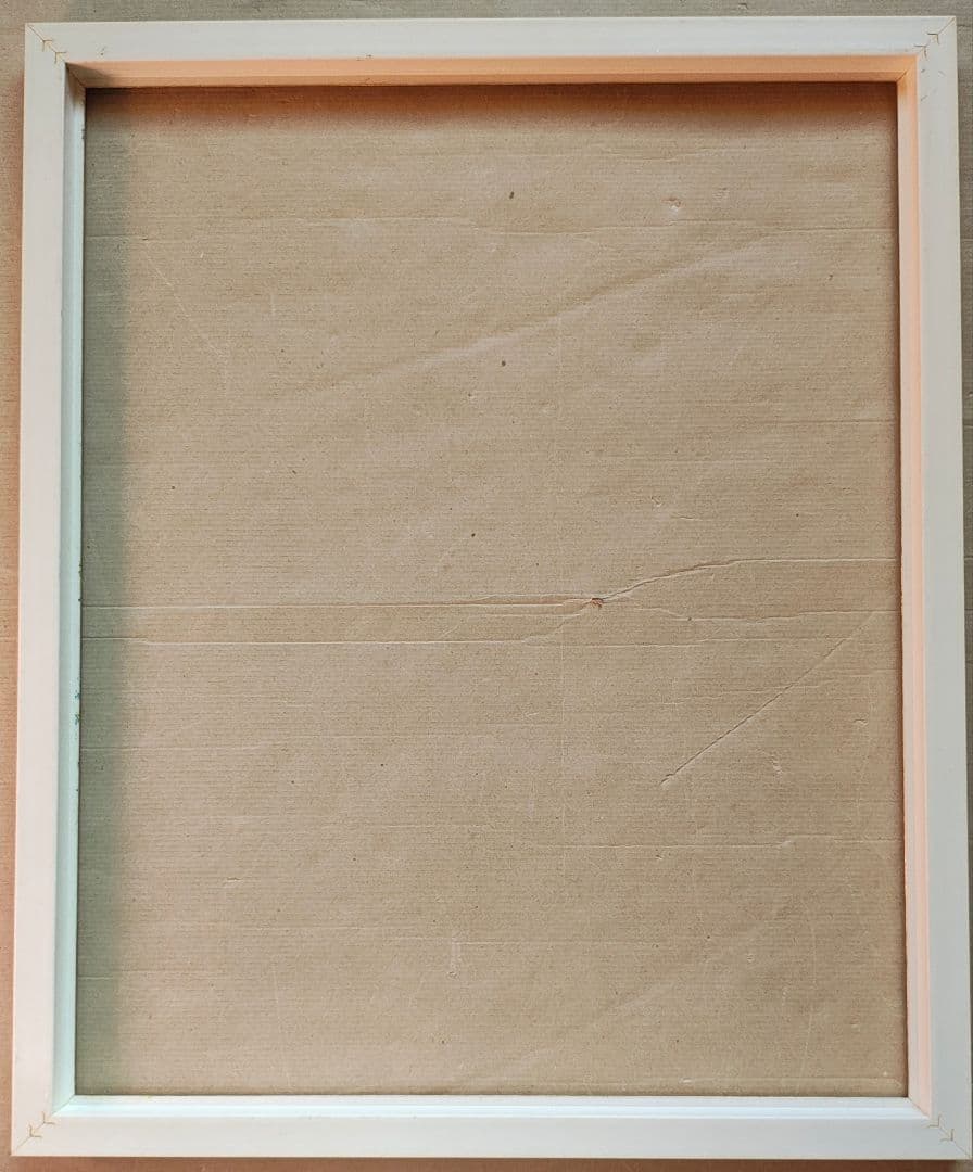 【大型 F15号】油彩額縁 アクリル板仕様 アンティーク調 紫×金 キャンバス付