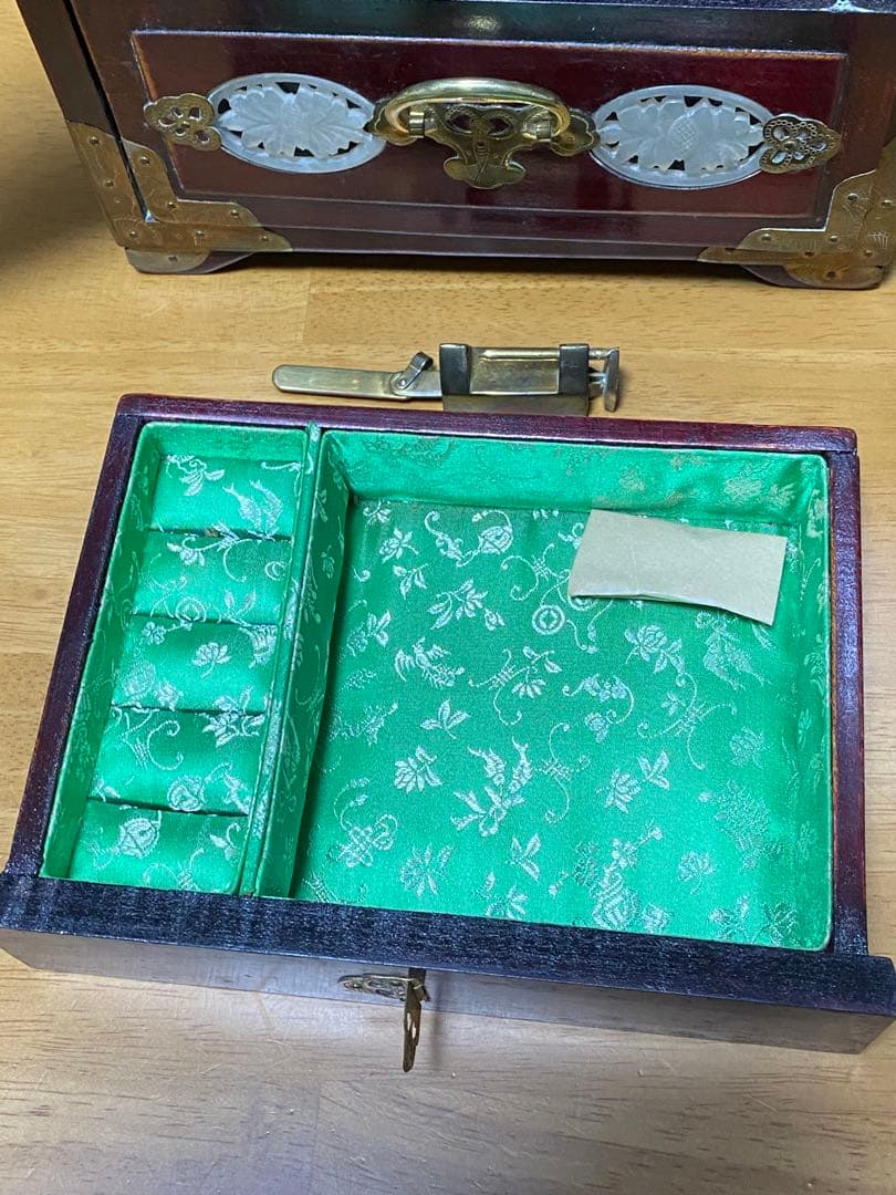 アジアン家具 木製宝石貴金属収納ボックス