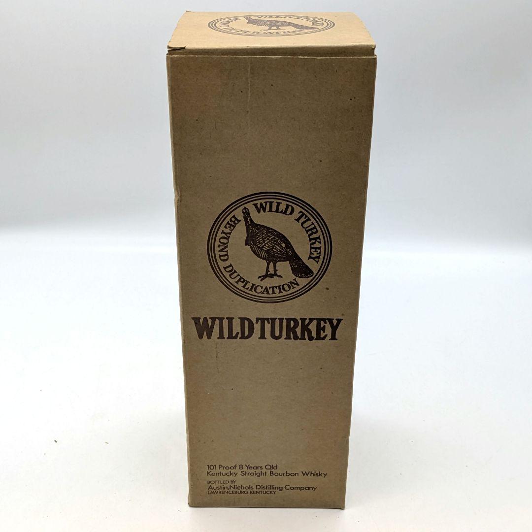 オールドボトル ワイルドターキー 8年 木箱入り 藁 羽 リーフレット カード付