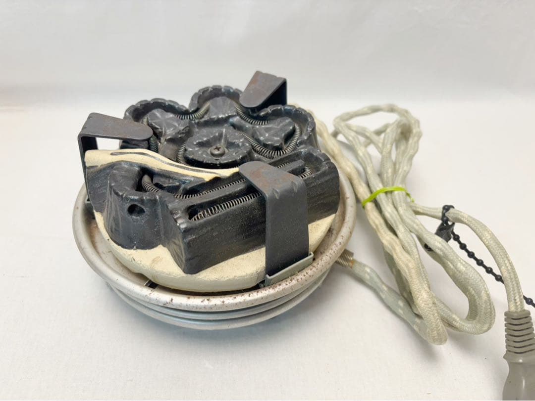 美品 茶道具 菊地政光作 唐銅朝鮮風炉 真形釜添 釜印 野々田電熱器付