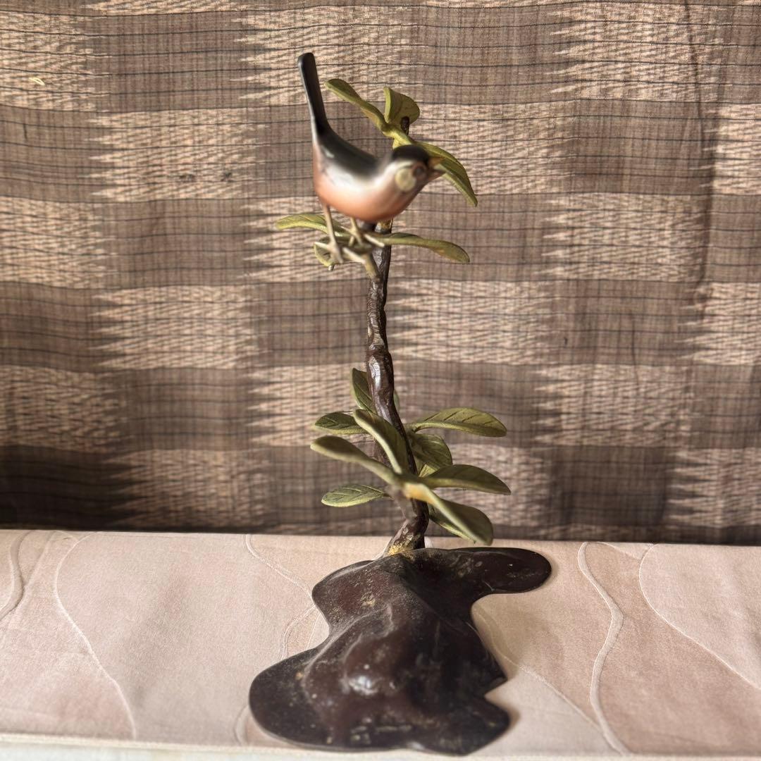 高岡銅器　青銅　ブロンズ　正晴　在銘