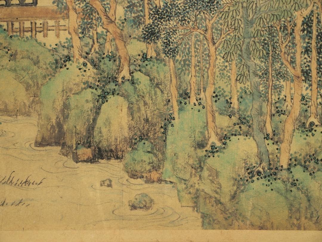 中国掛け軸　明時代作品　携琴訪友図　　肉筆保証　骨董品 BD730A14-2