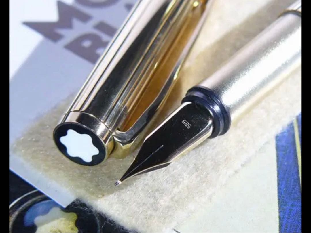 金運を呼ぶ黄金の総金張りの価値の高い逸品！No1147ノブレス★モンブラン美品