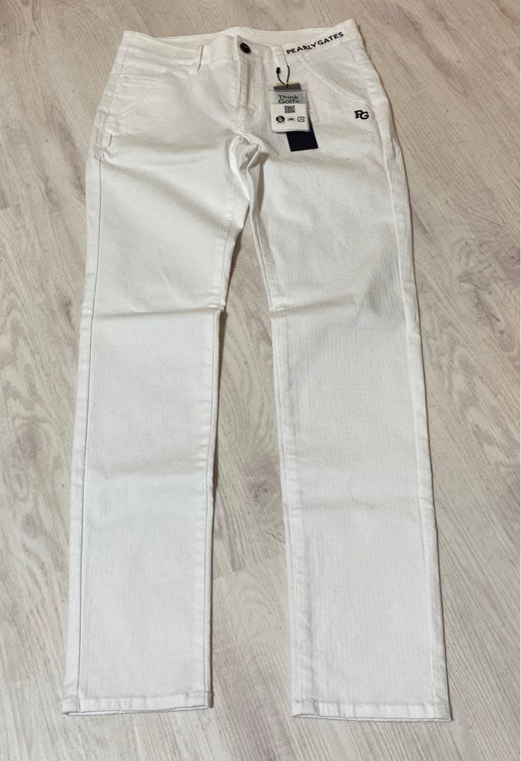 PERLYGATES ストレッチ ドビー変形ダイヤ柄レディースパンツ