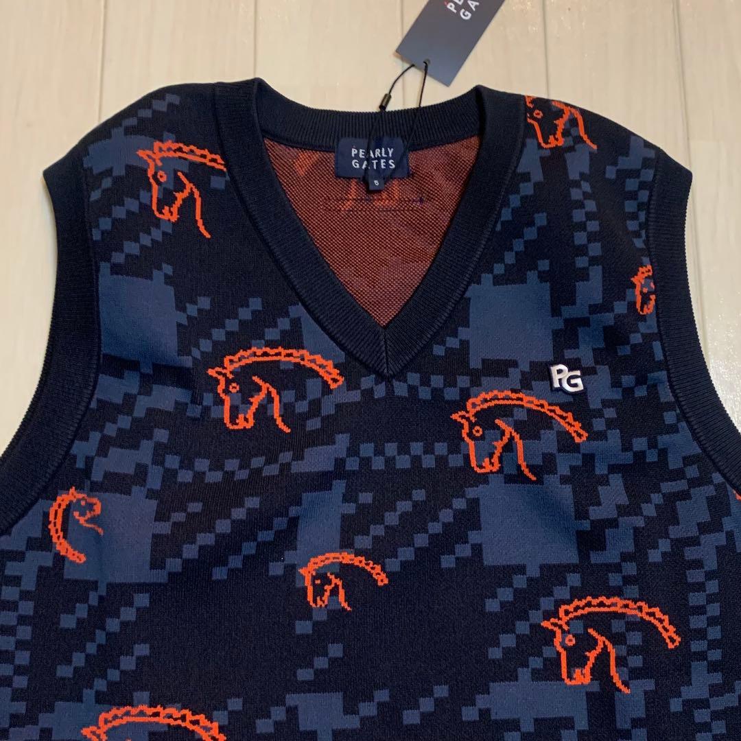 新品■30,800円【パーリーゲイツ 】5/L メンズ　ベスト　ゴルフウェア