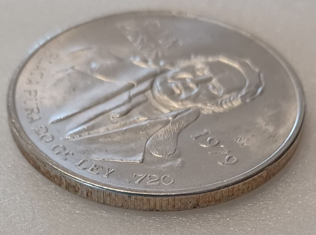 奴隷制や人種差別の廃止を提唱したホセ・マリア・モレーロス1979年 メキシコ銀貨