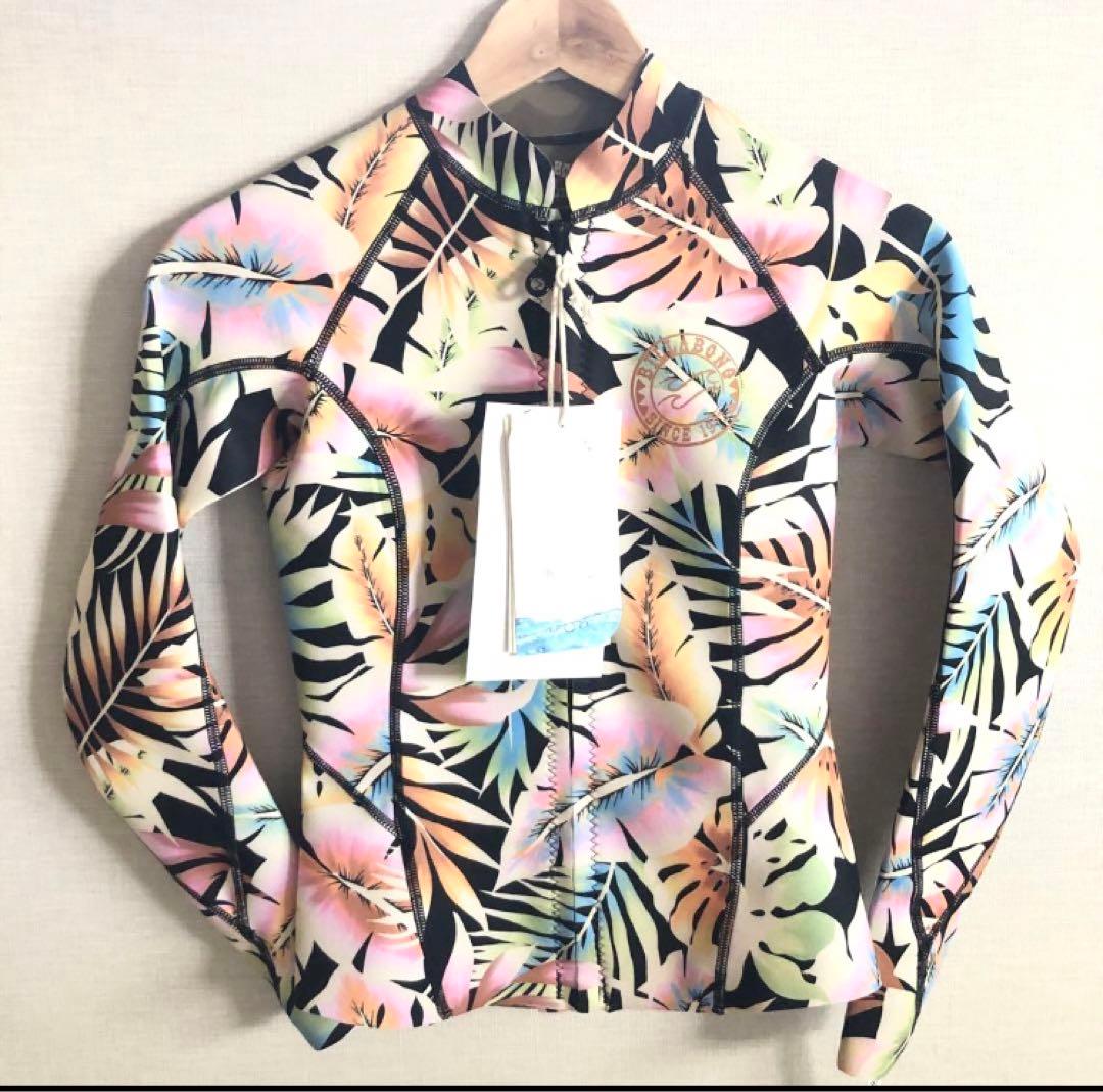 ビラボン レディース 長袖タッパー フロントジップ ウェットスーツ