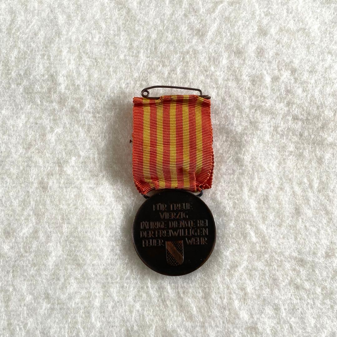 アンティーク　ドイツ　記章　消防団　消防士　古物　勲章　徽章　メダル