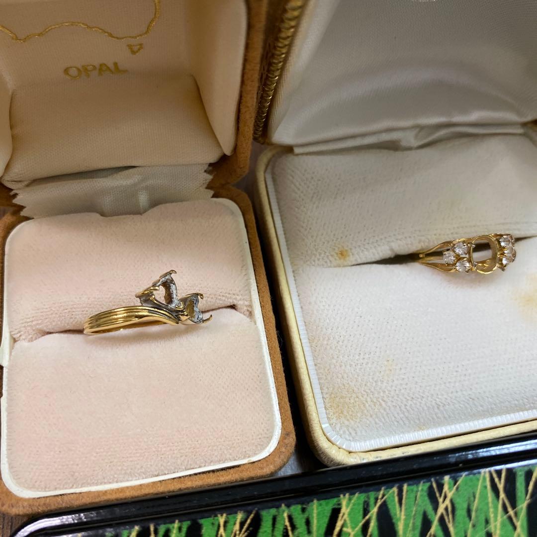 アンティーク雑貨セット 金の皿・リング・時計など